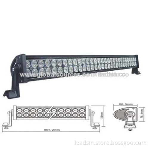 High-lumen 180W LED Light Bar with PMMA Lens, Aluminum Alloy, Waterproof